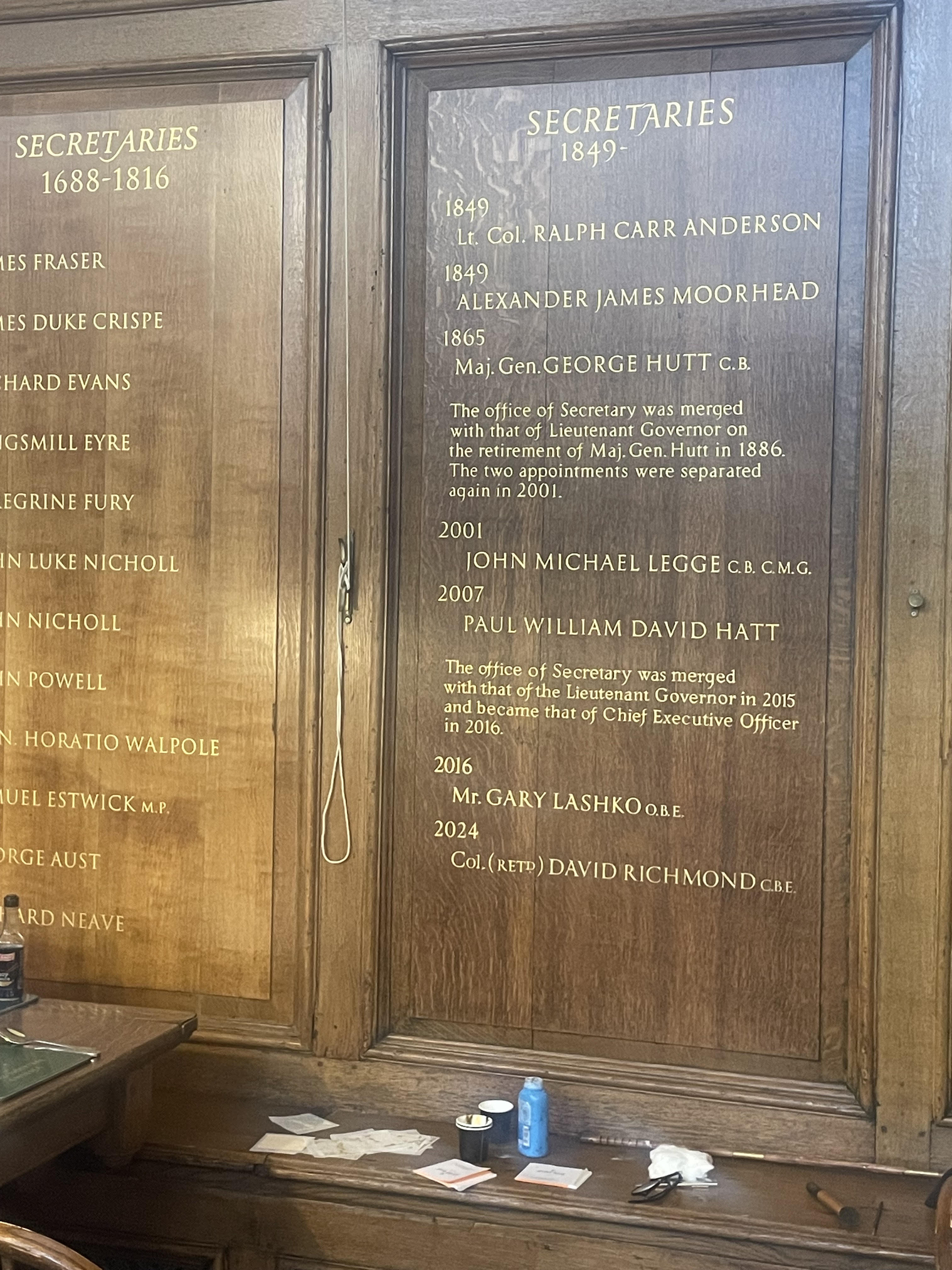 Royal Hospital Chelsea Commemorative Board gilding by NGS signwriting London.